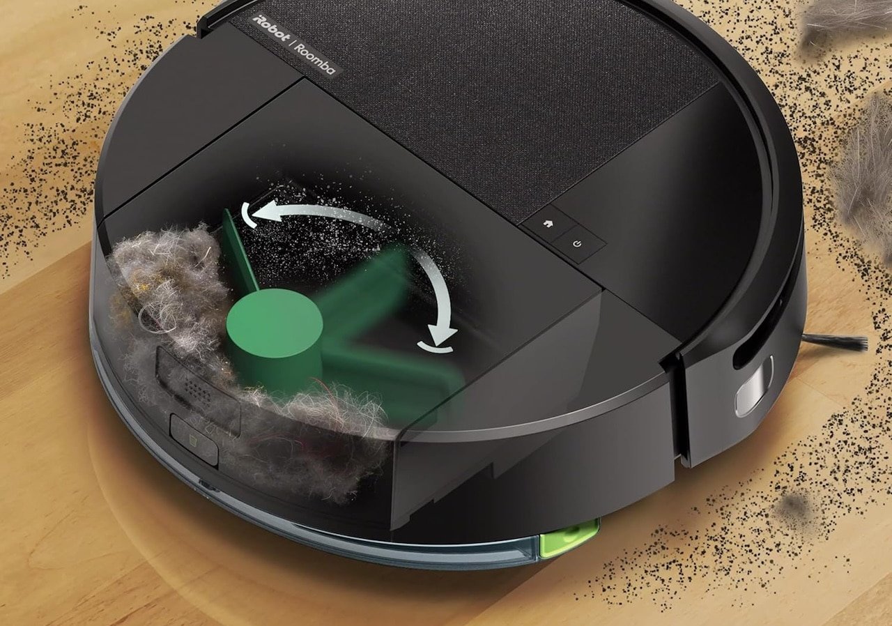 Fonctionnement d'un aspirateur robot de la marque iRobot.