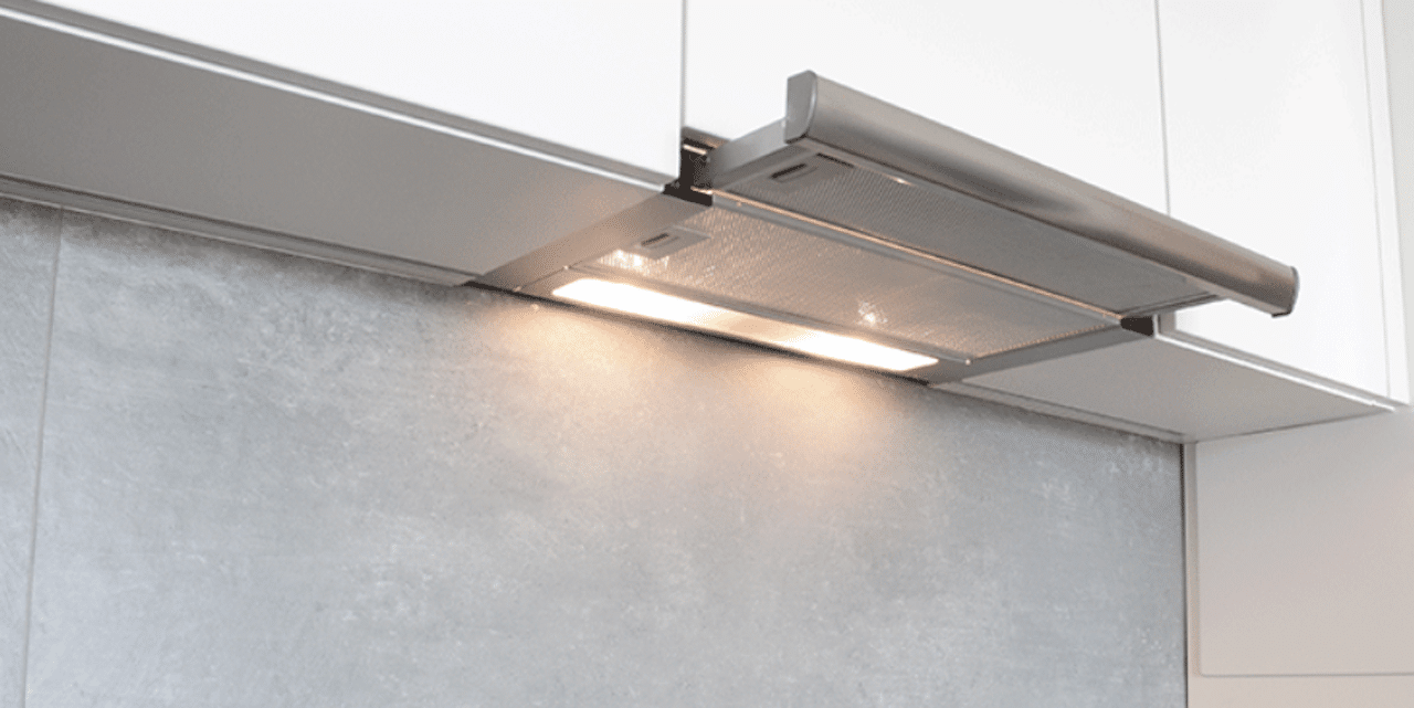 Une hotte escamotable.