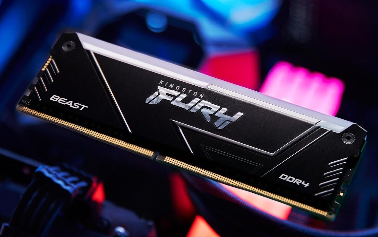 Une barrette RAM d'ordinateur.